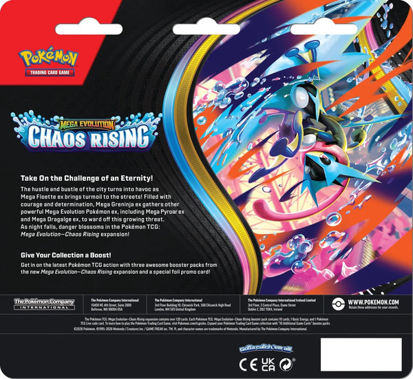 Mega Evolution: Chaos Rising 3 Pack Blister